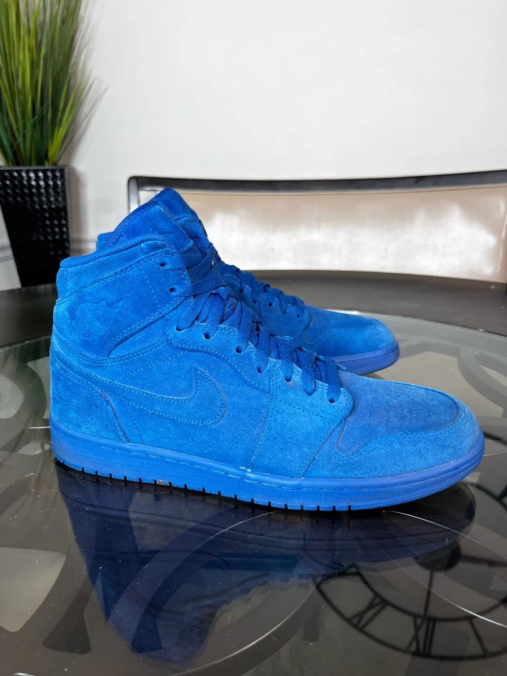 Nike Air Jordan 1 Retro High Blue Suede Size 12